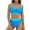 01-Blue, variant on Dezsed Women's Bikini Sets Two Piece Swimsuit High Waisted V Neck Wrap Front Adjustable Spaghetti Straps Bathing Suit Blue L
