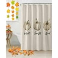 thumbnail image 3 of White Pumpkin Shower Curtain Set ，Waterproof Fabric Shower Curtains Watercolor Thanksgiving Shower Curtains for Bathroom,Bathroom Decor 48"x72", 3 of 7