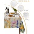 thumbnail image 3 of Spring Hummingbird Floral Tablecloth Square Table Cloth 60x60, Waterproof Tablecloth Outdoor Table Cloth, Farmhouse Flower Botanical Washable Table Cover for Kitchen Dinning Party, 3 of 8