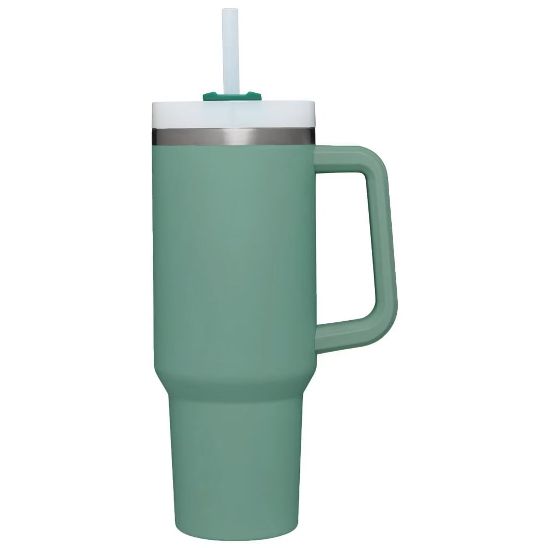 Reusable Vacuum Quencher Tumbler with Straw, Leak Resistant Lid