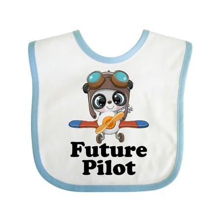 

Inktastic Boys Future Pilot Panda Gift Baby Boy Bib