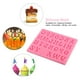 thumbnail image 2 of Molde de silicona, moldes de silicona con forma de letras, herramienta de decoración para hacer fondant, pasteles, chocolate, dulces, cubitos de hielo, rosa, 2 of 7