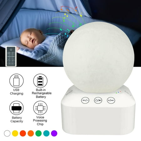 Noise Machine w/ Night Light, Portable Sleep Sound Machine 10 Soothing Sounds for Adults, 3 Timers