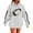 White, variant on GTEYOIJN Ladies' Hooded Sweatshirt Women Zip Up Hoodie Football Sweatshirt Women Graphic Print Long Sleeve Sweatshirt Casual Funny Pullover Tops
