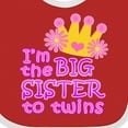 thumbnail image 4 of Inktastic I'm the Big Sister to Twins. Girls Baby Bib, 4 of 4