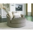 thumbnail image 2 of Ashley Furniture Creswell Oversized Swivel Fabric Accent Chair in Stone Gray, 2 of 14