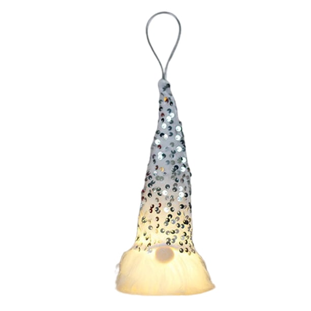 Decoraciones Del Árbol de Navidad Sombrero de Punto con Luces Colgante de Muñeca sin Rostro, Viejo Hombre Luminoso Colgante de Árbol de Muñeca Pequeña para Disposición de Ambiente de Vacaciones
