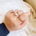 thumbnail image 5 of Natural Stone Stackable Ring Set, Boho Style Multiple Finger Rings, 5 of 6