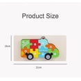 thumbnail image 4 of Rompecabezas de madera 3D Juguete educativo para niños Coche Número de animal Juego de rompecabezas a juego-(cocodrilo), 4 of 4