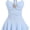 Blue, variant on Women's Shell Strap Dress Sleeveless Layered Ruffle Summer Vacation Beach Skirt