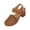 Brown, variant on Women Closed Toe Slingback Sandals Floral Cutout Shoes Comfortable For Work Office Party Daily Casual Activities