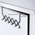 thumbnail image 3 of Gancho sobre la puerta Advancent Toalla colgante impermeable Organizador Accesorios de baño Negro, 3 of 6