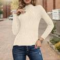 thumbnail image 5 of EDFBUYKRS Female Sweaters Women’S and Women's Plus Cozy Yarn Crewneck Cardigan Sweater with Long Sleeves, Midweight Fall Sweater L, 5 of 8