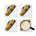thumbnail image 5 of Porsche 911 drink coasters, Corkwood Coaster Set, unique gifts, 5 of 6