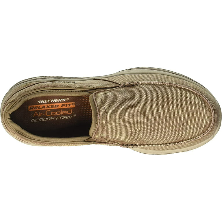 Skechers Men's Relaxed Fit-Creston-Moseco Moccasin, Light Brown
