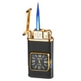 thumbnail image 2 of RnemiTe-amo Lightsaber Torch Lighter,Metal Windproof Straight Blue Flame Inflatable Lighter With Transparent Gas Chamber With Clock Lighter, 2 of 9