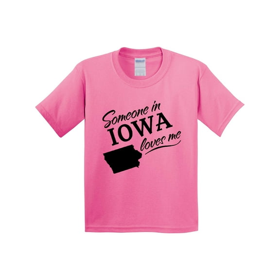 Inktastic Someone in Iowa Loves Me Youth T-Shirt