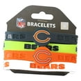 thumbnail image 1 of NFL Bracelet en Silicone avec Logo de l'Équipe Sportive Chicago Bears - Ensemble de 4, 1 of 2