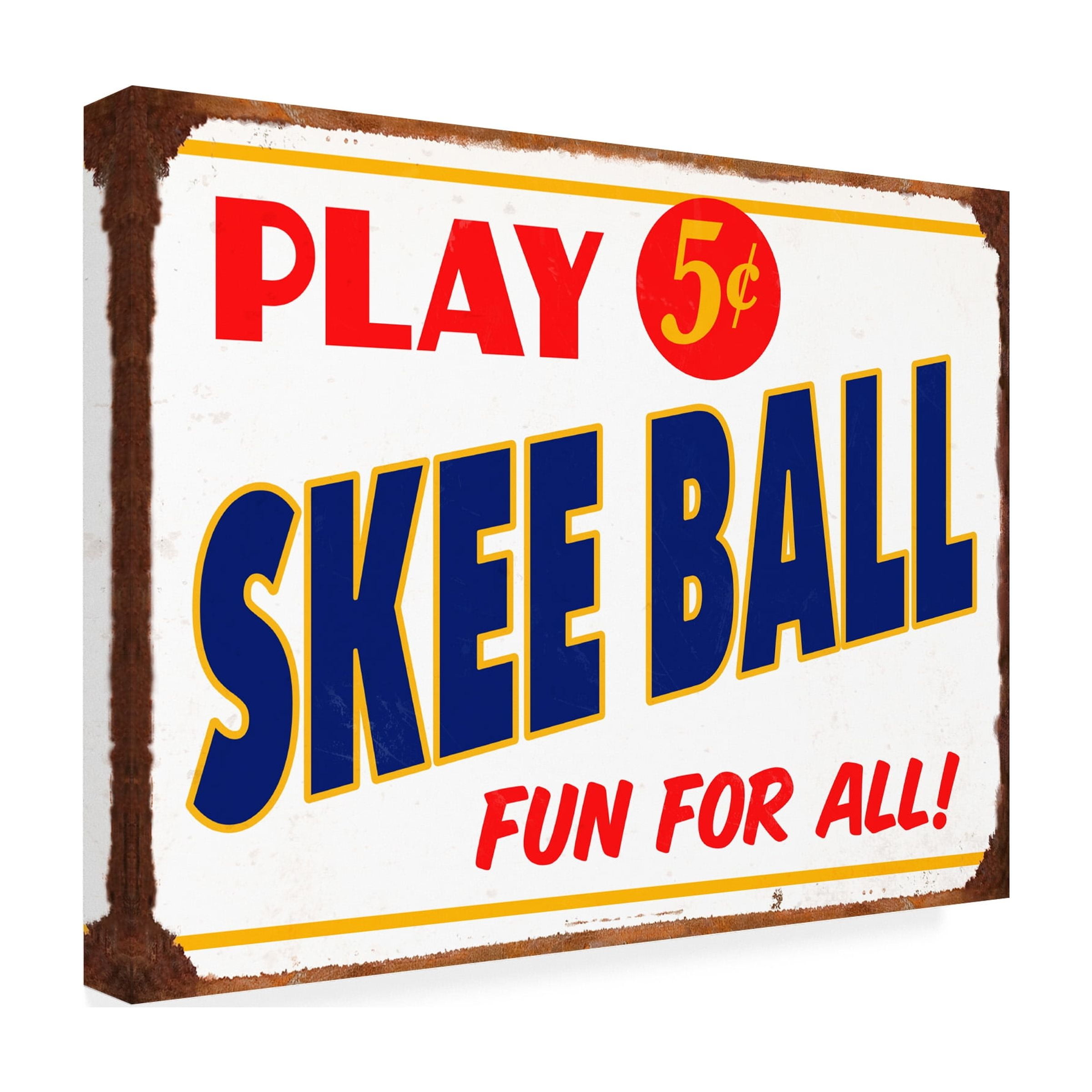 RetroPlanet 'Skeeball Sign' Canvas Art