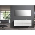 thumbnail image 2 of Alma 59 Inch Gloss White Doubel sink Mount Vanity With A integrated Sink, 2 of 6