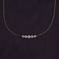 thumbnail image 2 of 5-Stone Necklace For Women | 0.85 Carat Round Shape Lab Grown Diamond Tow Tone Choker Necklace In 14K Solid Yellow Gold Jewelry Gifts For Her With 18" Cable Chain (0.85 Cttw), 2 of 7
