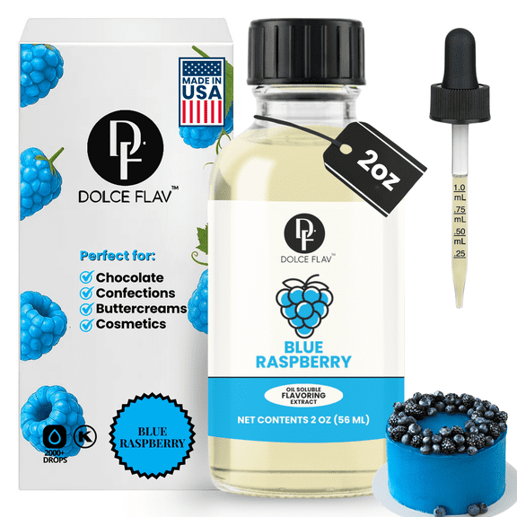 Dolce Flav - Oil Soluble Blue Raspberry Flavoring 2 oz