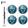thumbnail image 2 of Modern Round Wall Clocks Non-Ticking Silent Clocks Battery Operated Quartz Clock Decorative for Bathroom,Office-Beautiful Blue Butterfly With White Flowers On Dark Background(14inch), 2 of 4