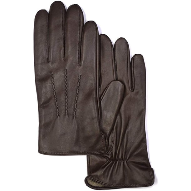 Mens luxury leather gloves deals