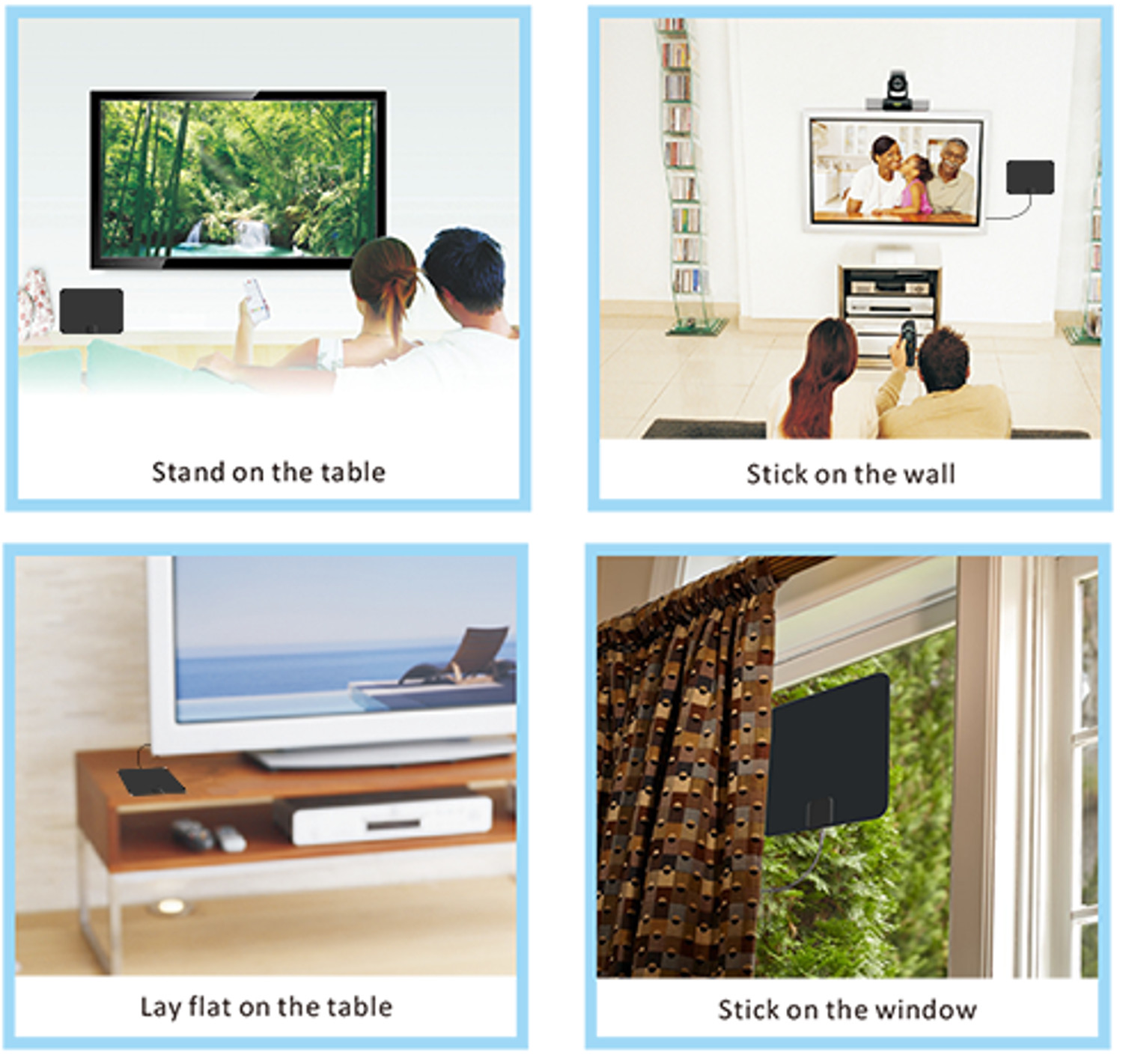 Onn HDTV Digital Amplified Indoor Antenna, 50 Mile Range