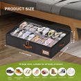 thumbnail image 2 of Shoe Organizer Under Bed, Fits 32 Pairs, Under Bed Shoe Storage Boxes with Study Handles and Clear Cover, zapateras Organizer for Shoes, Set of 2, 2 of 9