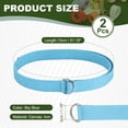 thumbnail image 2 of Uxcell Web Football Belt, Men Canvas Belt Web Flag Football D Ring, Adjustable Soccer Replacement Strap 51 Inch & 2 Pcs & Canvas & Sky Blue, 2 of 7