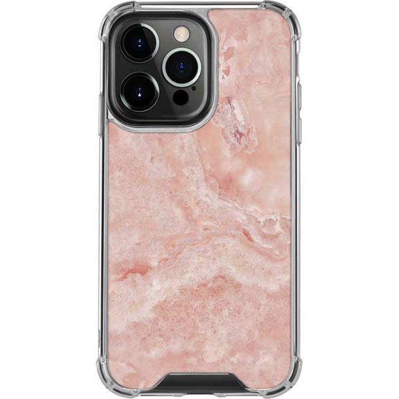 Skinit Marble Crystal Pink iPhone 14 Pro Clear Case