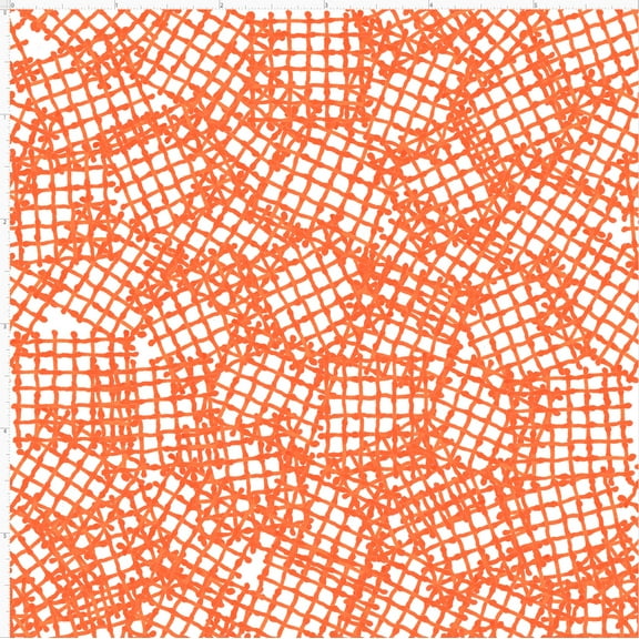 Random Waffle Orange Fabric Yard