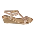 thumbnail image 2 of G.C. Shoes Womens Dua Embellished Almond Toe Wedge Sandals, 2 of 5