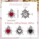 thumbnail image 2 of 30 piezas de dijes de corazón gótico, dijes de corazón sagrado, 3 estilos, dijes de aleación negros, rojos y blancos, colgantes de amor de estilo tibetano, dijes de esmalte elegante., 2 of 7