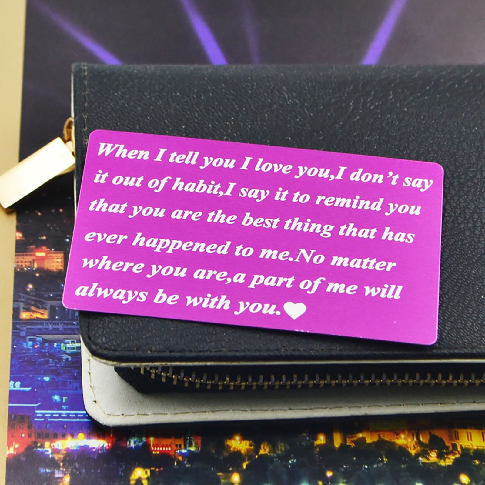 Hmsavn Wallet Insert Card Christmas His Husband Valentine’s Day Wife Girlfriend Anniversary Gift