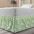 thumbnail image 1 of Artwork Bed Skirt, Geometrical Repetitive Small and Big Circle Pattern Modern Art, Elastic Bedskirt Dust Ruffle Wrap Around for Bedding Decor, 4 Sizes, Olive Green Lime Green, by Ambesonne, 1 of 2