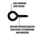 thumbnail image 4 of Hillman Durasteel Screw Eye .307" x 2-7/8", Outdoor Screw Eye, 120lb Load Limit, Black, Steel, 0.1 lb, 1 Piece, New, 4 of 7