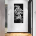 thumbnail image 3 of Hieng Lion Wall Art Lion Picture Wall Decor Black Animals Head Portrait Painting for Living Room Bedroom Unframed, 3 of 6