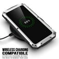 thumbnail image 5 of Nalacover Case for Samsung Galaxy S23 with Hidden Kickstand Tempered Glass Screen Protector Hang Rope Cover, Hybrid Rugged PC Soft Silicone Metal Frame Shockproof Protective Case,Silver, 5 of 8