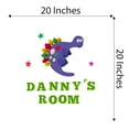 thumbnail image 4 of Custom Name Cute Colorful Cartoon DinosaurWall Decal Decoration Cute Cartoon Cartoon Animal Decorating Ideas for Child's Bedroom Size: 20 In(W) x 20 In(H), 4 of 5