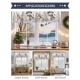 thumbnail image 6 of Valances for Windows Snowman Reindeer Winter Snow Rod Pocket Short Curtain for bathroom living room bedroom Pine Tree Leaves on White 1 Panel 42x12in, 6 of 7