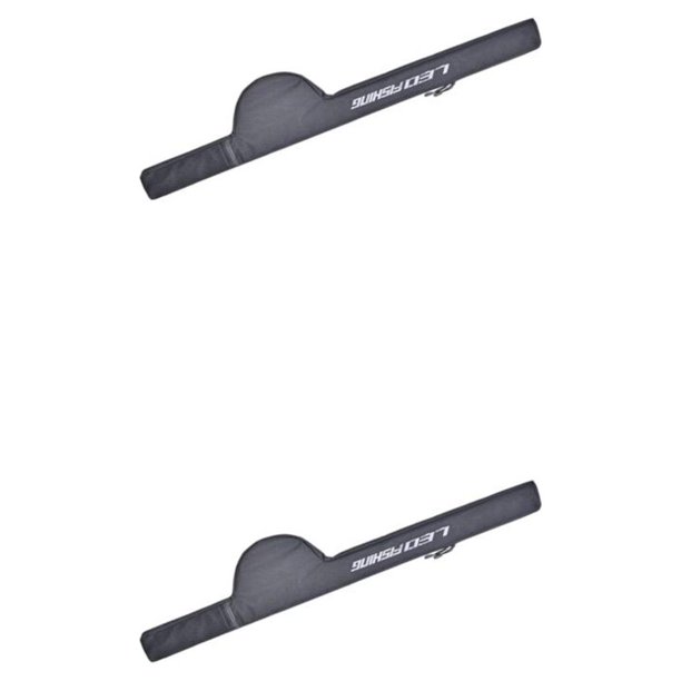 Eigraketly Bolsa de caña de pescar, soporte de transporte para poste de hombro, almacenamiento de aparejos de viaje, 106x7cm Negro 106x7cm 2Conjunto