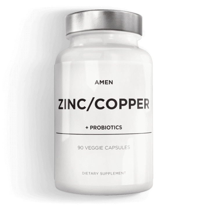 Amen Zinc, Copper Supplement, Probiotics, 50mg Zinc Picolinate 3