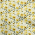 thumbnail image 1 of oneOone Cotton Cambric Light Yellow Fabric Florals Craft Projects Decor Fabric Printed By The Yard 56 Inch Wide, 1 of 4