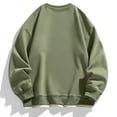 thumbnail image 3 of safuny Men's Fashion Color Block Pullover Outwear Loose Shirts Big&Tall Long Sleeve Sports Tops Fall Winter Crew Neck Sweatshirts Casual Activewear Green L, 3 of 3