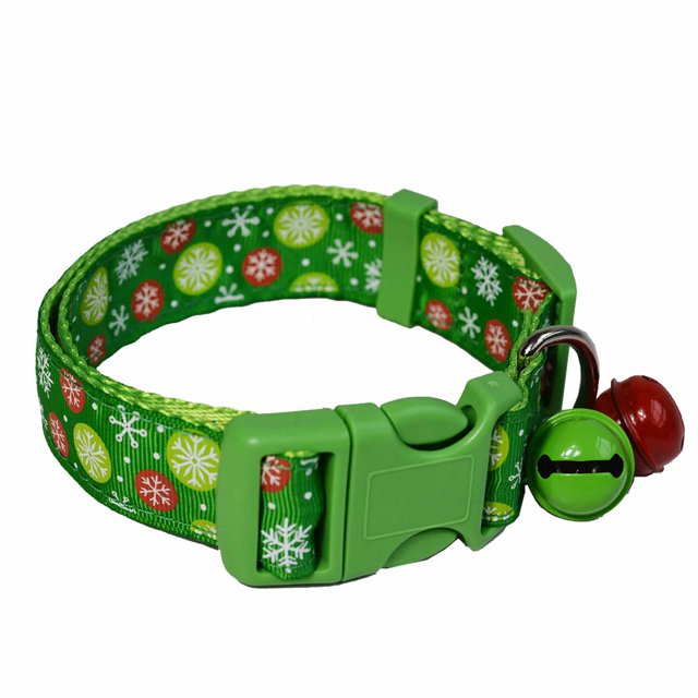 ZECATL Colliers de Noël pour Chiens - 1 Pack Collier de Sécurité Extérieur à Libération Rapide Réglable pour Petits Moyens Grands Chiens
