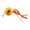 40g-Orange and yellow, variant on 1. Sliding Kabura Jigs Head 40g 60g 80g 100g Barbed Hook Lure Baits for Snapper Rubber Skirt