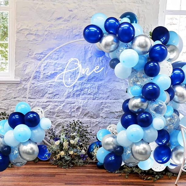 6 Ballons Baby Shower Roses et Bleus - Jour de Fête - Baby Shower