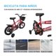 thumbnail image 3 of Bicicleta Infantil The Baby Shop  rodada 12 con ruedas de entrenamiento Rojo 12 2 frenos, 3 of 7